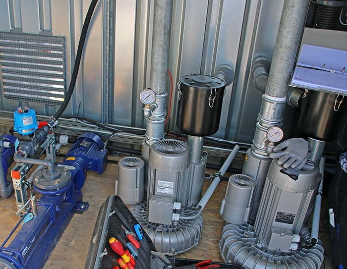 Bau einer Membranfiltrations­anlage auf einer Biogasanlage